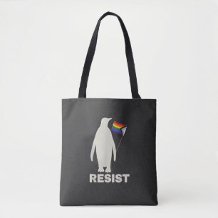 Bolso De Tela Resistir al pingüino contra las tarifas LGBT contr