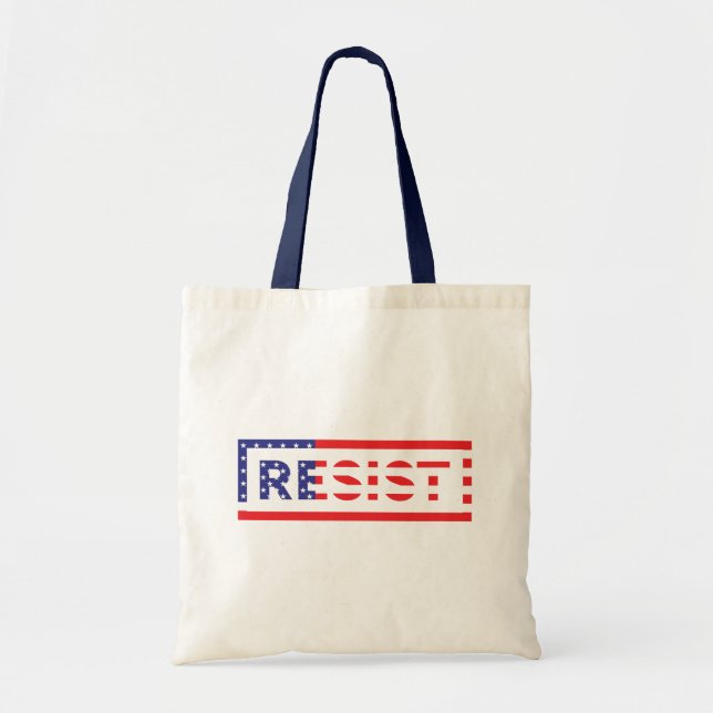 Bolso De Tela RESISTIR | Bandera de los Estados Unidos (Frente)