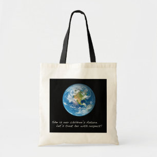 Bolso De Tela Respetar el Tote de la Tierra