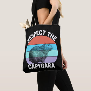 Bolso De Tela Respetar La Capybara Amante De Capybara Divertido