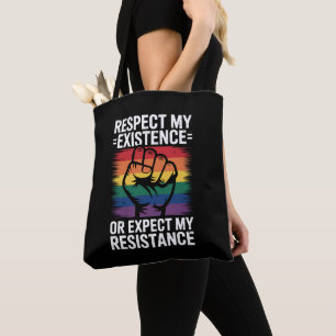 Bolso De Tela Respetar Mi Existencia O Esperar Mi Resistencia LG