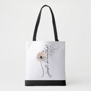 Bolso De Tela Respira Diente de León Mariposa Inspiración Yoga 