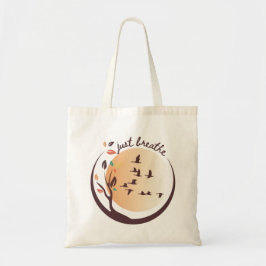 Bolso De Tela Respira la naturaleza Meditación Yoga Tote Bag