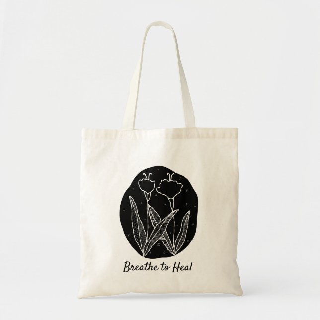 Bolso De Tela Respira para sanar (Frente)