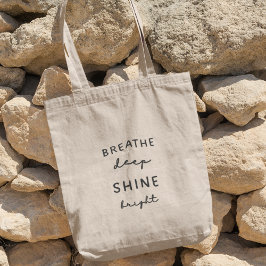 Bolso De Tela Respira Profundo Brilla Fuerte Regalo de Yoga Medi