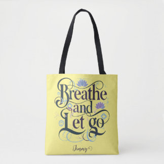 Bolso De Tela Respira y deja ir : Personalizado