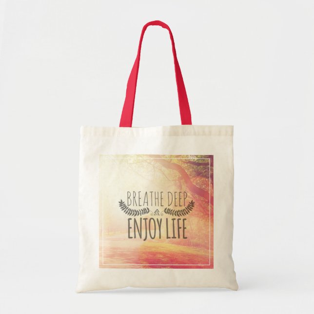 Bolso De Tela Respire profundamente (Frente)