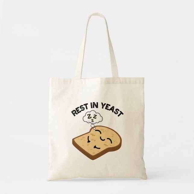 Bolso De Tela Rest In Yeast Funny Bread Puns (Frente)