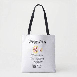Bolso De Tela Restaurante de pizza cafetería pizzería escanear c