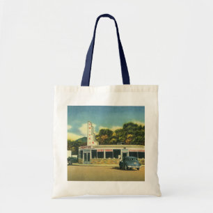 Bolso De Tela Restaurante Vintage, Diner y Coches de los 50