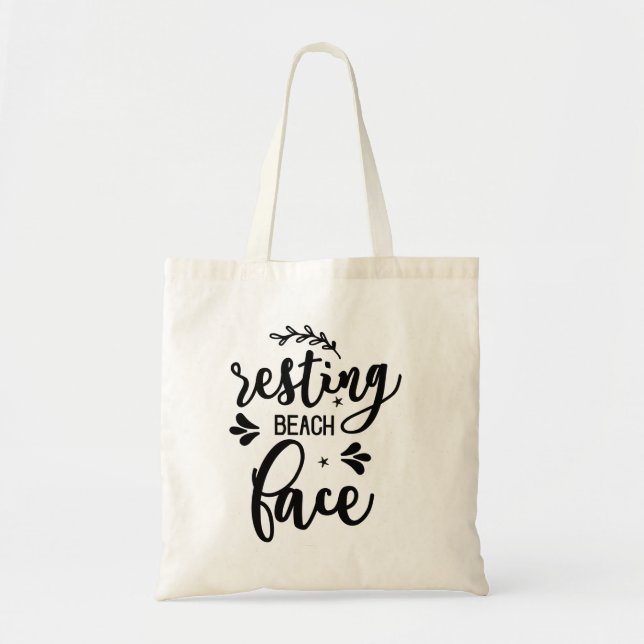 Bolso De Tela Resting Beach Face (Frente)