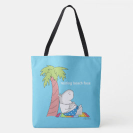 Bolso De Tela RESTING BEACH FACE Belly Button Hippo Boynton