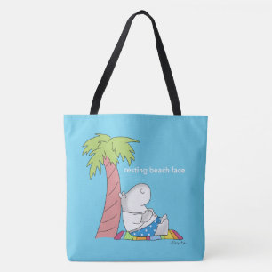 Bolso De Tela RESTING BEACH FACE Belly Button Hippo Boynton