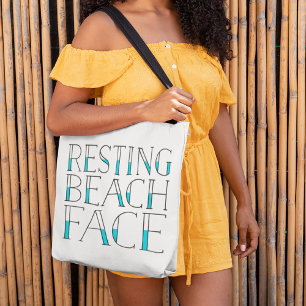 Bolso De Tela Resting Beach Face Summer