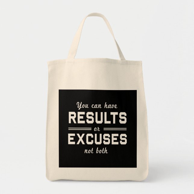 Bolso De Tela Resultados o excusas (Frente)