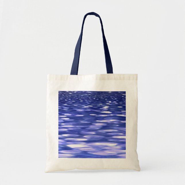 Bolso De Tela Resumen #3: Brillo azul (Frente)