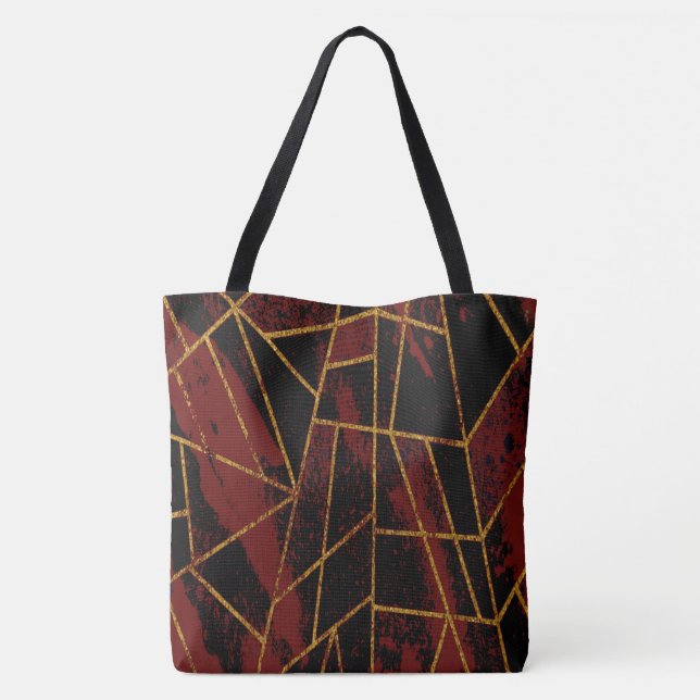 Bolso De Tela Resumen #940 Rojo (Reverso)