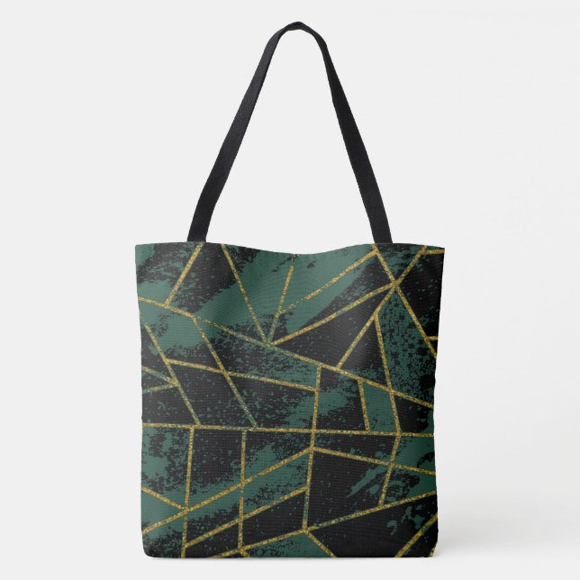 Bolso De Tela Resumen #941 Verde (Reverso)
