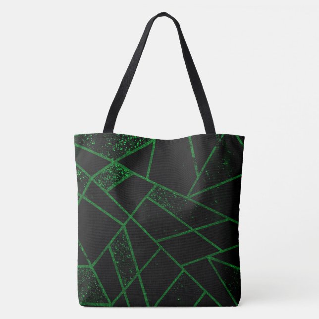 Bolso De Tela Resumen #948 Verde (Reverso)