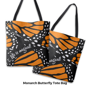 Bolso De Tela Resumen Ala mariposa monarca - ¡La vida es mágica!