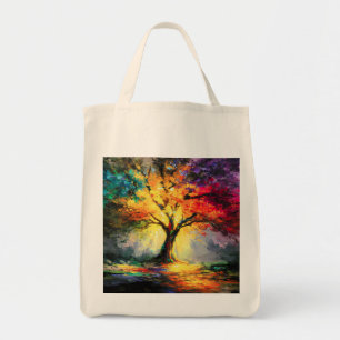 Bolso De Tela Resumen Árbol de la naturaleza espiritual de la vi