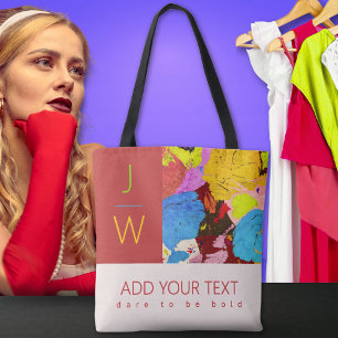 Bolso De Tela Resumen Art Moderno Monograma Tote Bag
