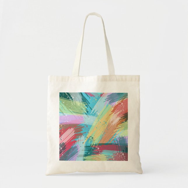 Bolso De Tela Resumen Art Pastel (Frente)