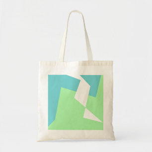 Bolso De Tela Resumen Art Turquesa Azul Verde