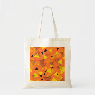 Bolso De Tela Resumen arte moderno triángulos Naranja negro amar