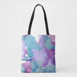 Bolso De Tela Resumen azul de camuflaje