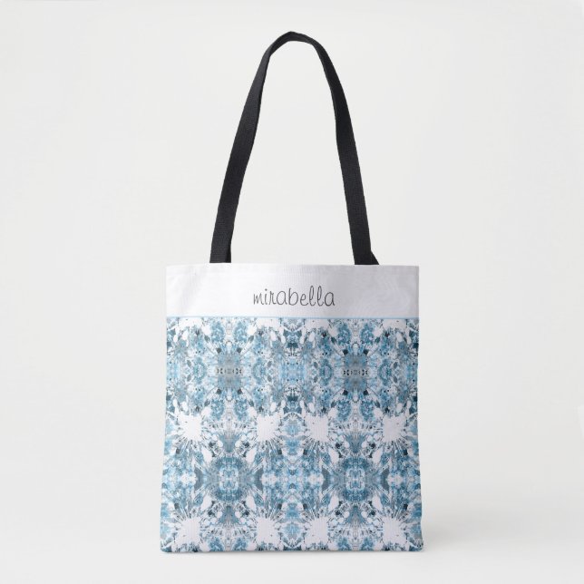Bolso De Tela Resumen azul moderno (Anverso)