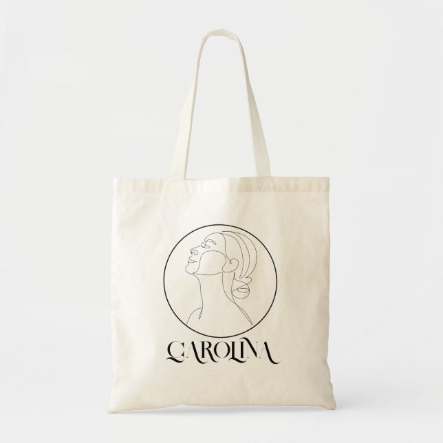 Bolso De Tela Resumen bohemio estilo mínimo (Frente)