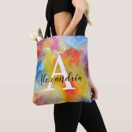 Bolso De Tela Resumen Color de la agua Colores vivos brillantes 
