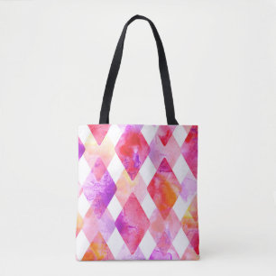 Bolso De Tela Resumen de Acuarela: Mano Pintada Sin Marea.
