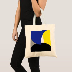 Bolso De Tela Resumen de arte amarillo azul