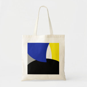Bolso De Tela Resumen de arte amarillo azul