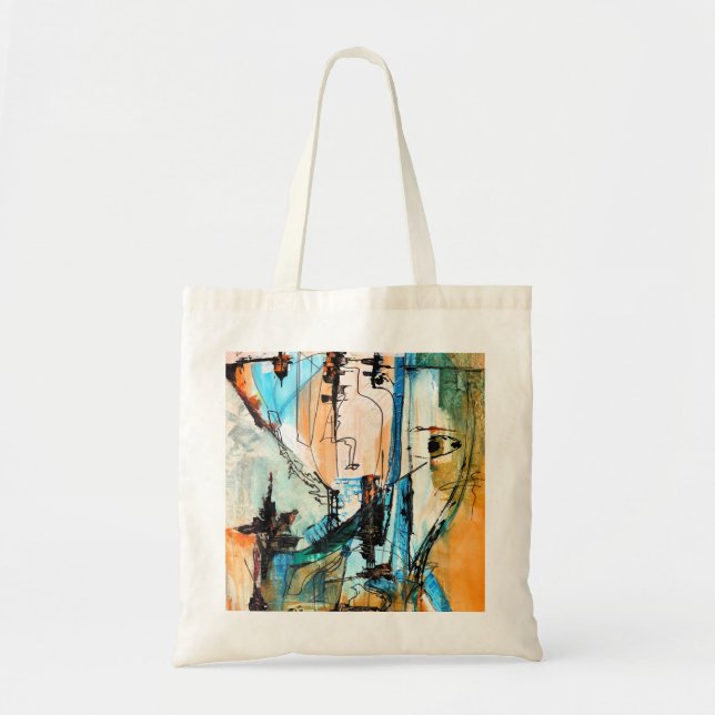 Bolso De Tela Resumen de arte original (Frente)