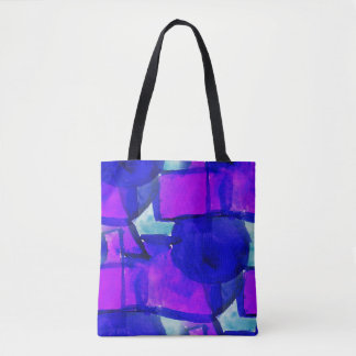 Bolso De Tela Resumen de 'azul y púrpura'