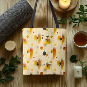 Bolso De Tela Resumen de brillo cálido - Beige, oro, geométrico