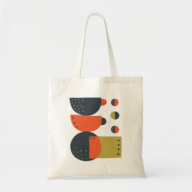 Bolso De Tela Resumen de café Mugs Tote Bag (Frente)