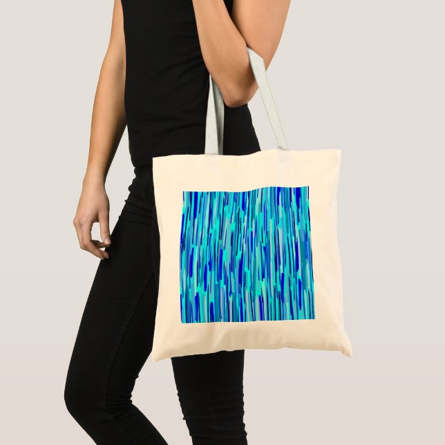 Bolso De Tela Resumen de Caídas de Lluvia Azul (Anverso (producto))