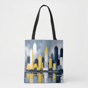 Bolso De Tela Resumen de Cityscape Arquitectura moderna Antecede