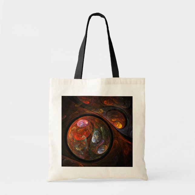 Bolso De Tela Resumen de conexión fluida Art Tote Bag (Frente)