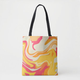 Bolso De Tela Resumen de diseño de rotación en tonos cálidos