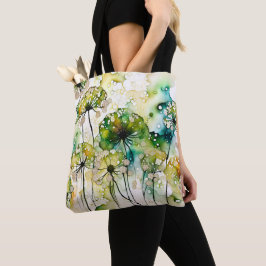 Bolso De Tela Resumen de encaje y burbujas de la reina Anne