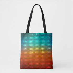 Bolso De Tela Resumen de fútbol multicolor, luces artísticas.