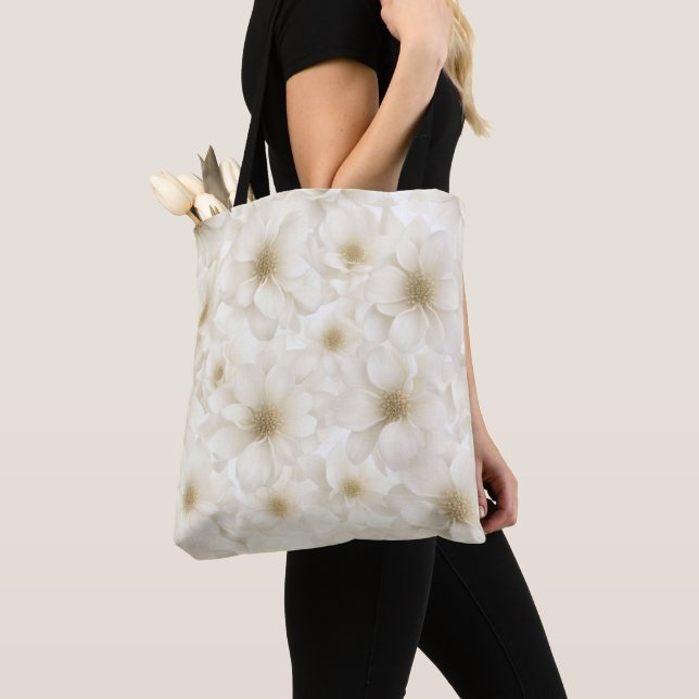 Bolso De Tela Resumen de Ivory Floral (Detalle)