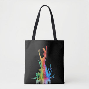 Bolso De Tela Resumen de la lámpara de lava arcoiris colorida