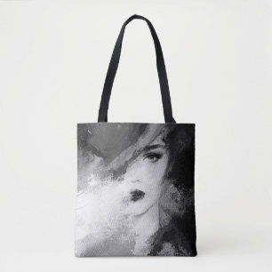 Bolso De Tela Resumen De La Moda Mujer Pintura Acrílica