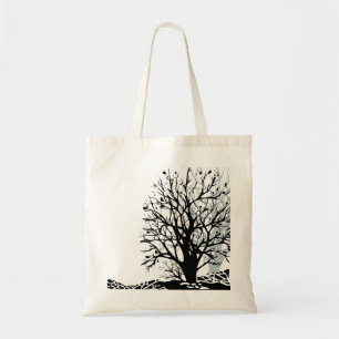Bolso De Tela Resumen de la moderna sombra de un árbol negro
